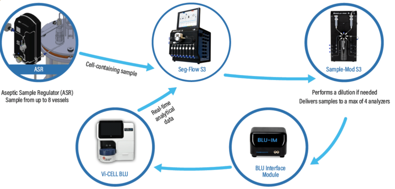 Vi-CELL BLU and Seg-Flow flowchart
